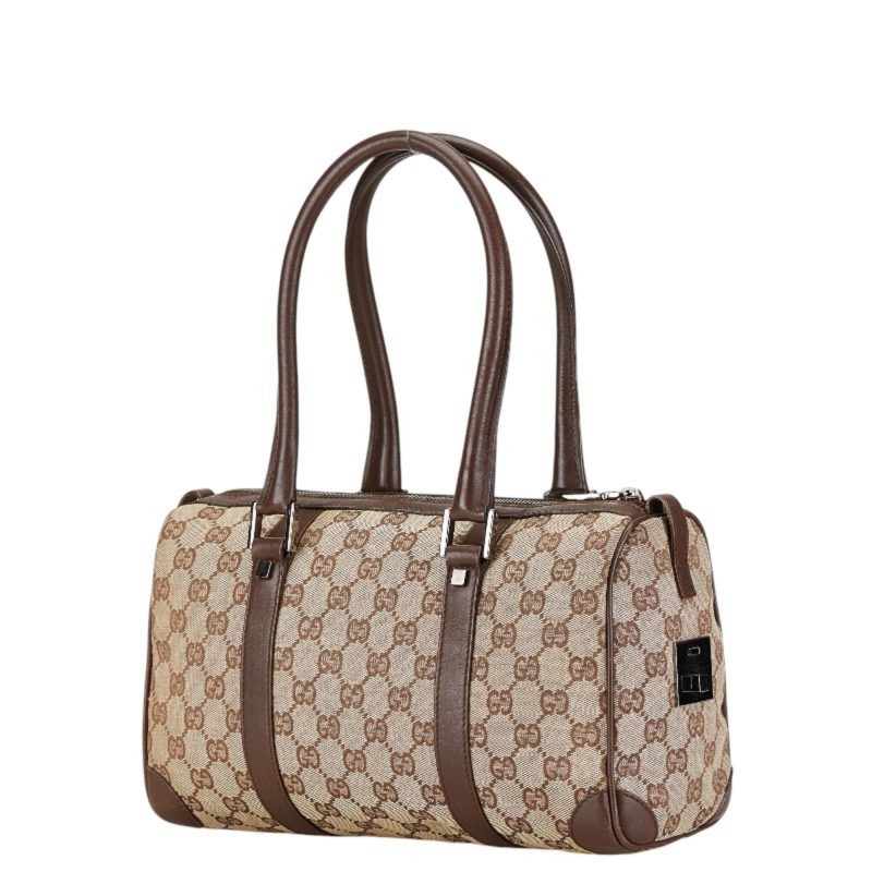 Gucci Gg Canvas  Canvas Leather Boston Bag Handbag (Pre-Owned) - Barde - Image 2