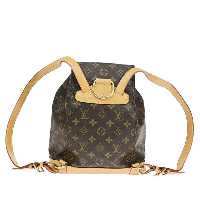 Louis Vuitton Montsouris Mm  Canvas Backpack Bag - Barde - Image 2