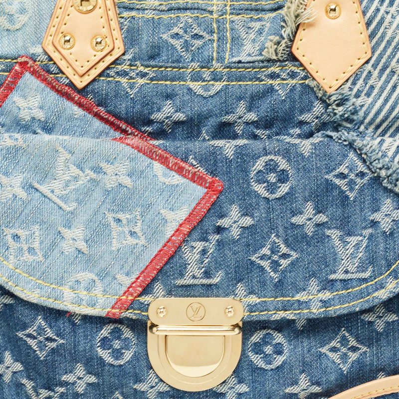 Louis Vuitton Monogram Patchwork Denim Bowly Bag - Barde - Image 3