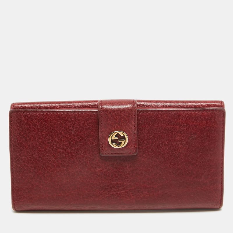Gucci Leather Interlocking G Continental Wallet - Barde