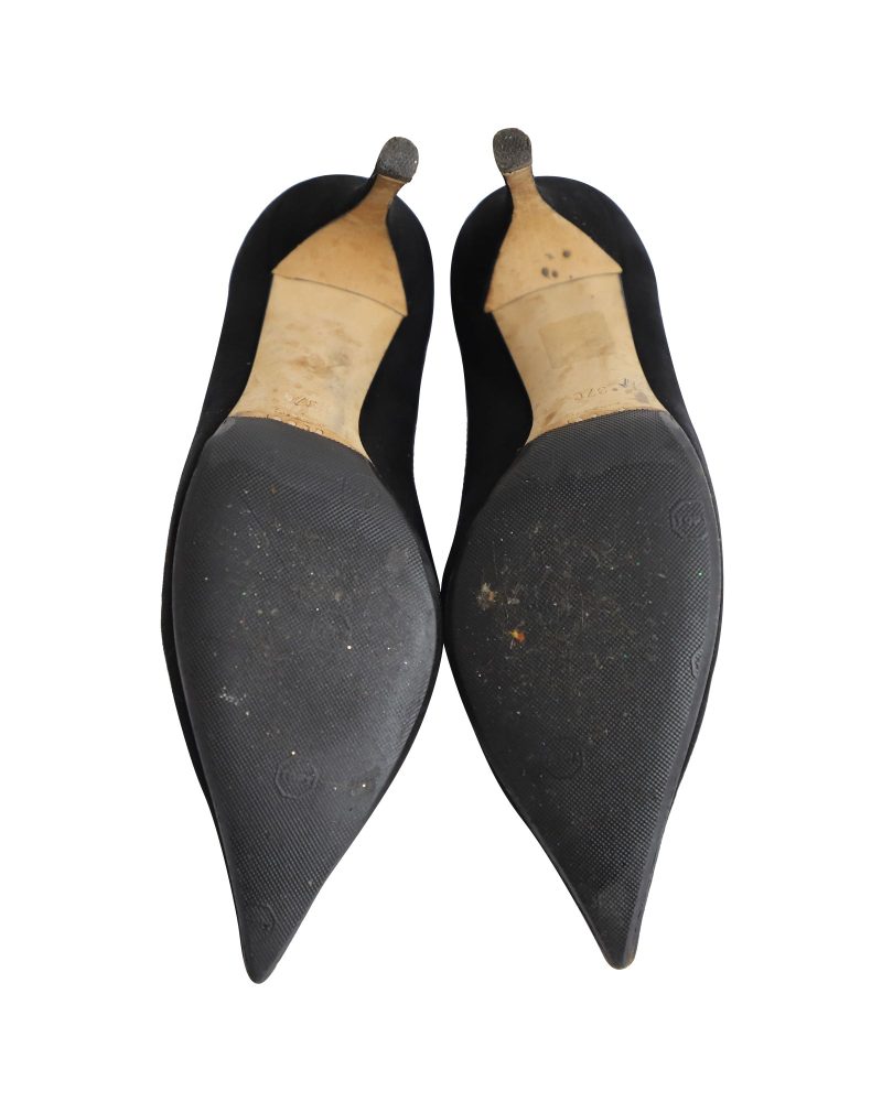 Gucci Pointed Court Shoes in Black Suede - Barde - Image 6