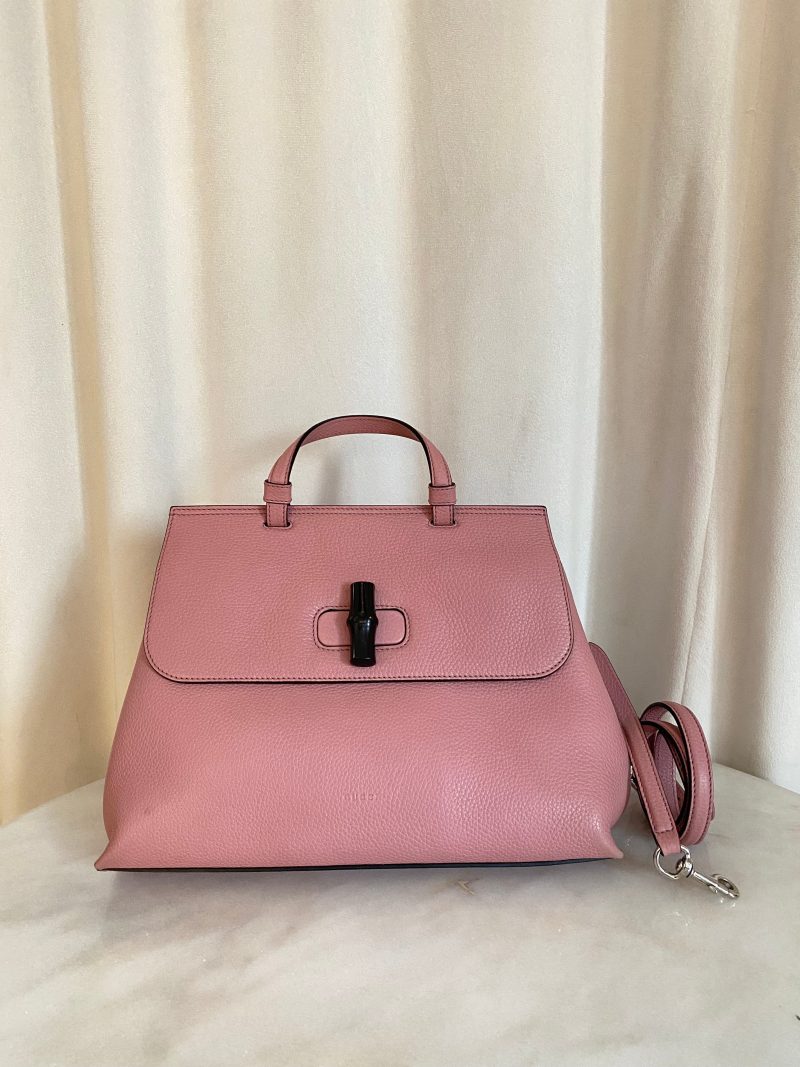 Gucci Pink Bamboo Daily Tote Bag - Barde