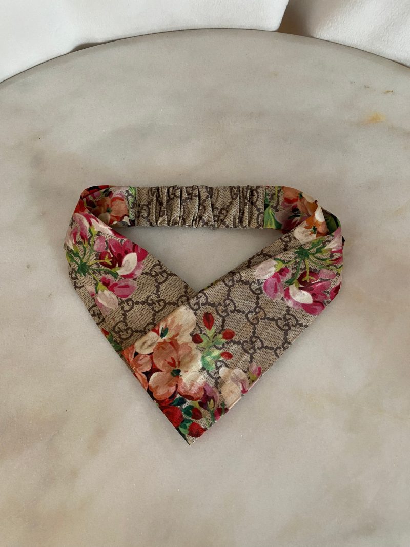 Gucci Ebony Multicolor GG Satin Supreme Bloom Headband - Barde