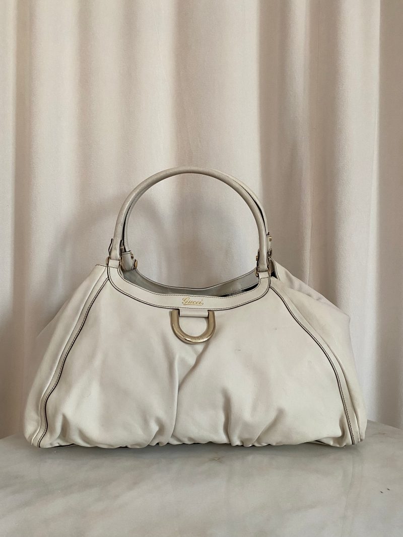 Gucci Off White D Ring Shoulder Bag - Barde