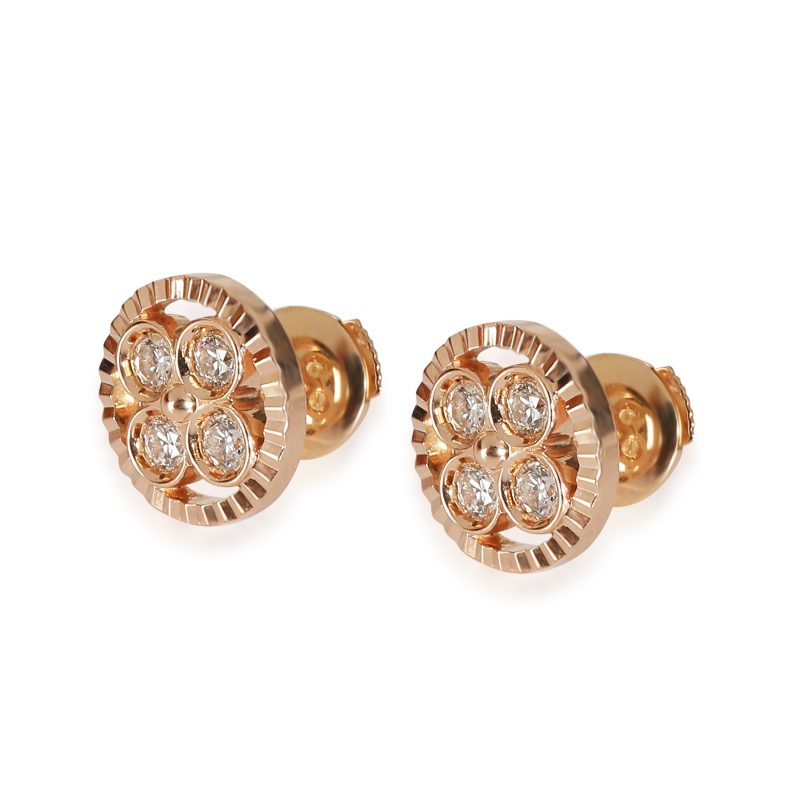 Louis Vuitton Sun Blossom Diamond Earring in 18k Rose Gold 0.40 CTW - Barde - Image 3