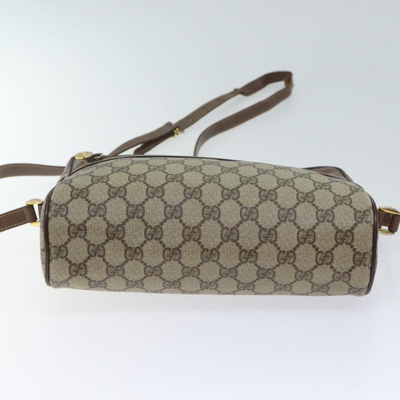 Gucci GG Canvas Web Sherry Line Shoulder Bag PVC Beige Green Red - Barde - Image 5