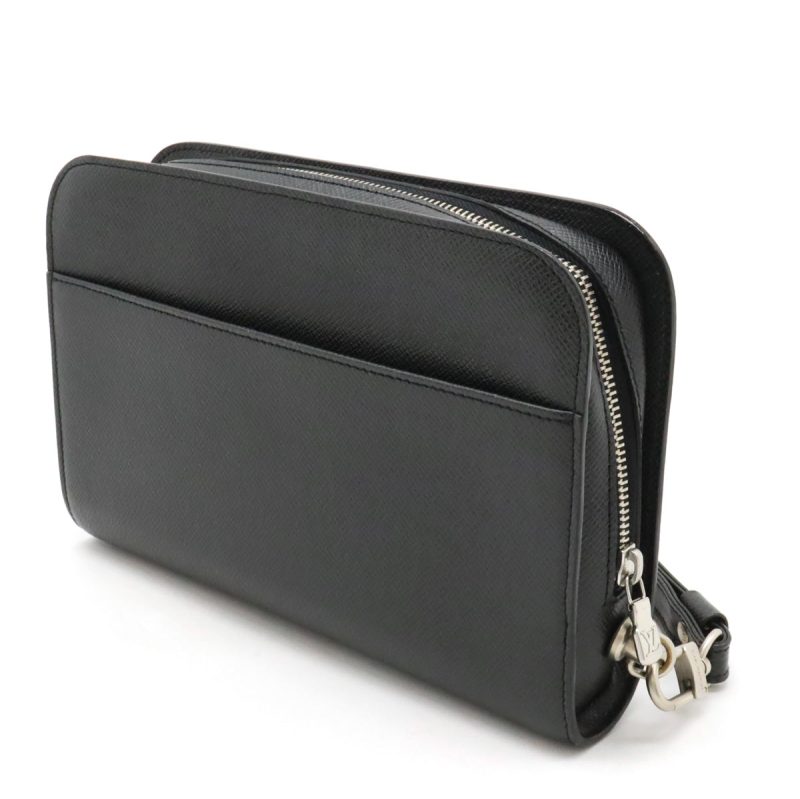 Louis Vuitton Taiga Baikal Clutch Bag Black - Barde - Image 2
