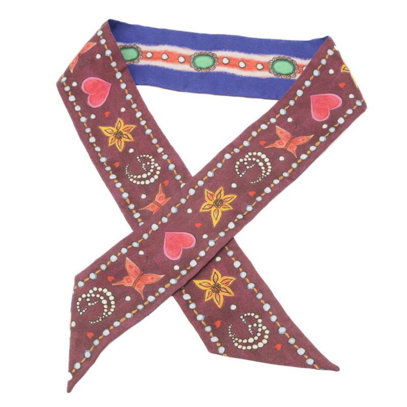 Gucci blue  Silk Scarf (Pre-Owned) - Barde - Image 3