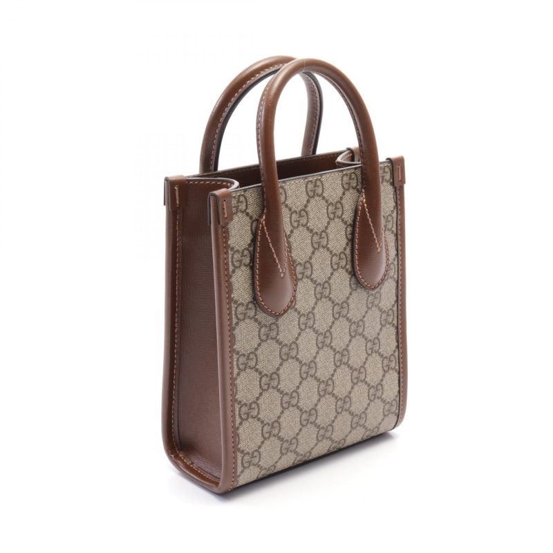 Gucci Mini Tote Bag GG Supreme PVC Canvas Leather - Barde - Image 2