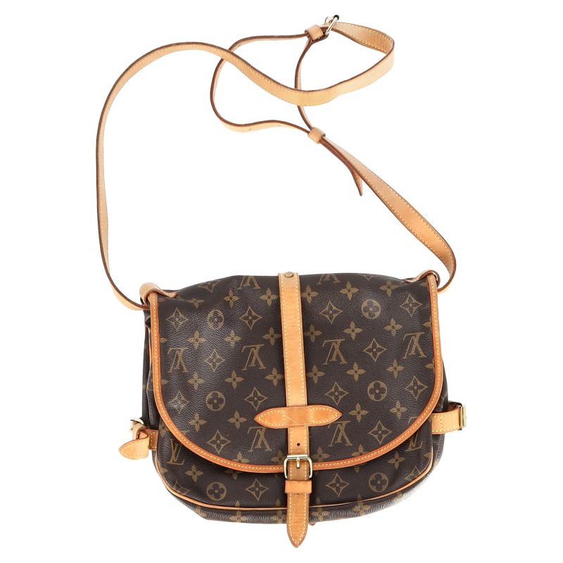 Louis Vuitton Saumur 30 Monogram Shoulder Bag in Brown Coated Canvas - Barde - Image 2