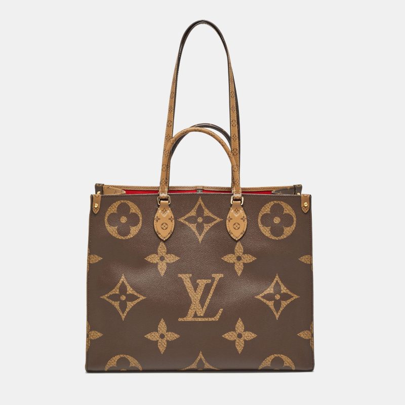 Louis Vuitton Monogram Reverse Giant Canvas Onthego Gm Bag - Barde