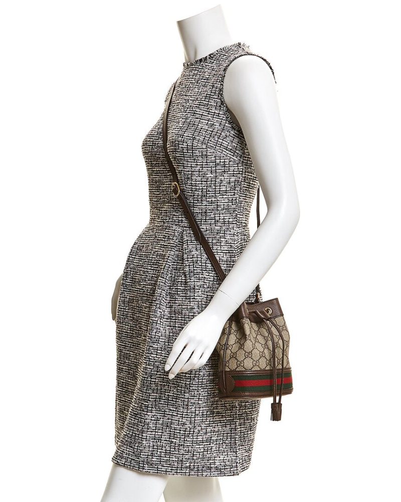 Gucci Ophidia Mini GG Supreme Canvas & Leather Bucket Bag - Barde - Image 3