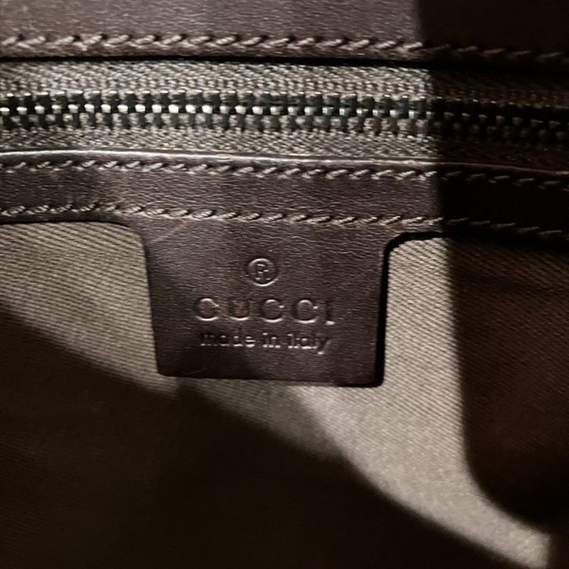 Gucci  Canvas Leather Wood Shoulder Bag (Pre-Owned) - Barde - Image 5