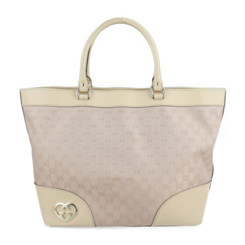 Gucci Gg Canvas  pink Gg Canvas Leather Handbag (Pre-Owned) - Barde
