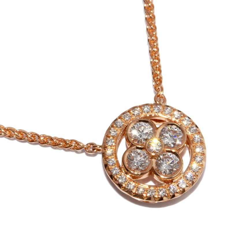 Louis Vuitton K18PG Diamond Pendant Necklace Q93491 - Barde