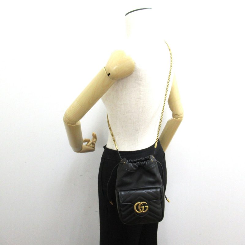 Gucci GG Marmont Mini Bucket Shoulder Bag - Barde - Image 6
