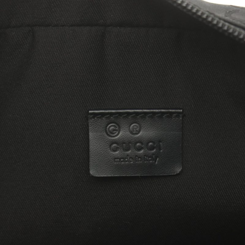 Gucci Nylon Leather Clutch Bag Black - Barde - Image 4