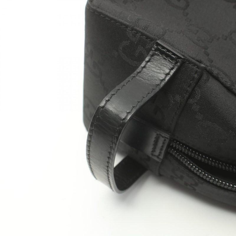 Gucci Nylon Leather Clutch Bag Black - Barde - Image 5