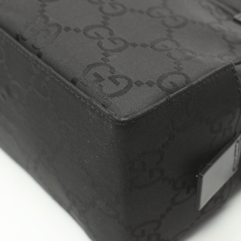 Gucci Nylon Leather Clutch Bag Black - Barde - Image 6