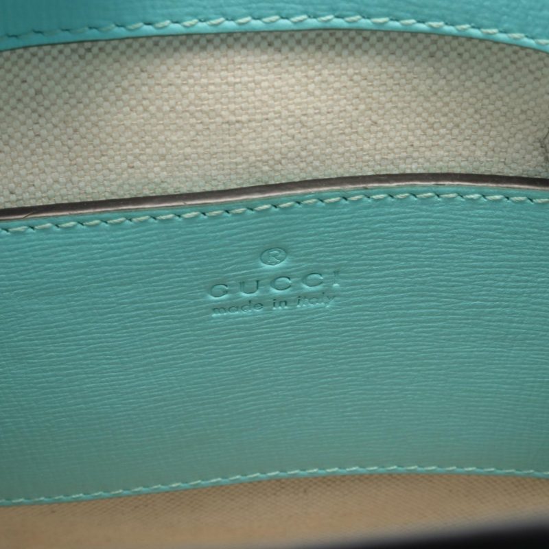 Gucci Interlocking G Mini Tote Bag PVC Canvas Leather - Barde - Image 4