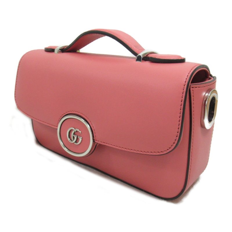 Gucci Mini Leather Shoulder Bag Pink - Barde - Image 3