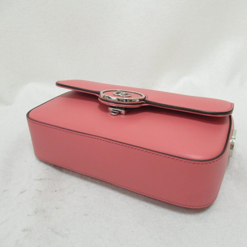 Gucci Mini Leather Shoulder Bag Pink - Barde - Image 4