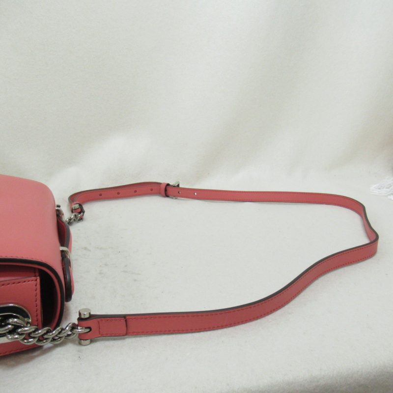 Gucci Mini Leather Shoulder Bag Pink - Barde - Image 7