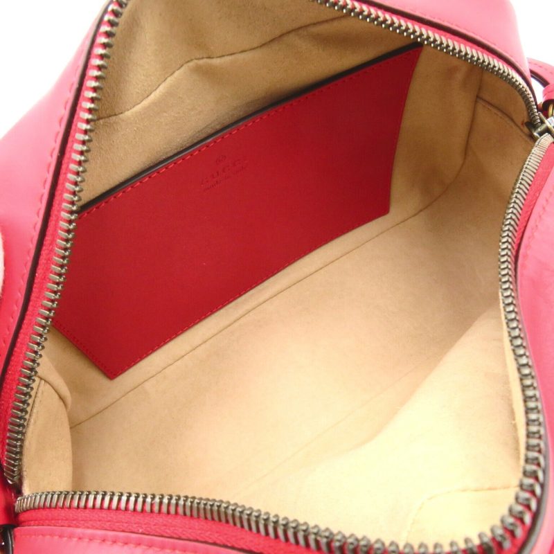 Gucci GG Marmont Small Shoulder Bag Quilted Leather Red - Barde - Image 6