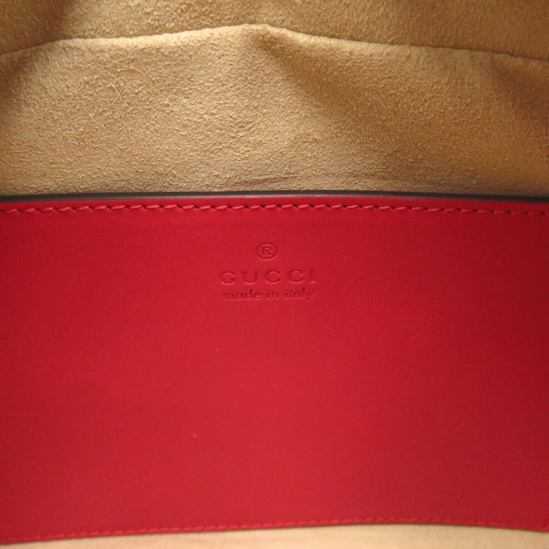 Gucci GG Marmont Small Shoulder Bag Quilted Leather Red - Barde - Image 7