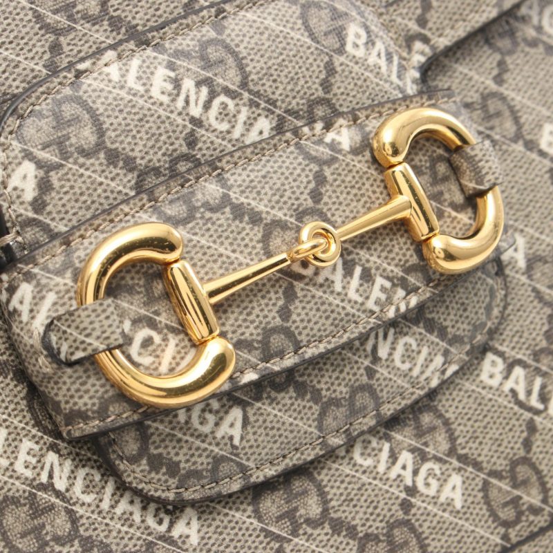 Gucci Horsebit 1955 Shoulder Bag Beige/White - Barde - Image 6