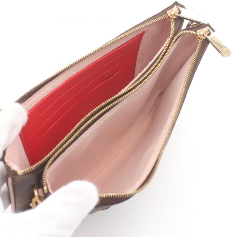 Louis Vuitton Monogram Double Zip Pochette Bag - Barde - Image 3