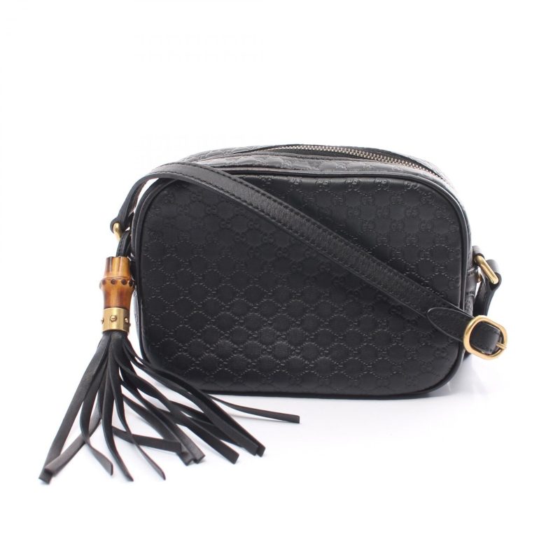 Gucci Leather Microguccissima Bamboo Shoulder Bag - Barde