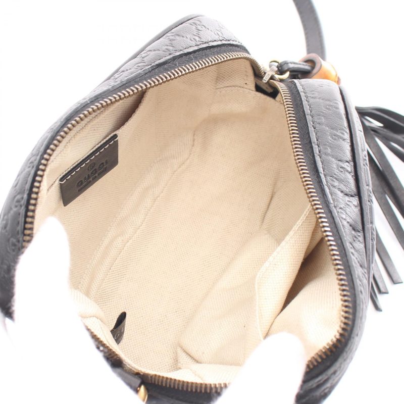 Gucci Leather Microguccissima Bamboo Shoulder Bag - Barde - Image 3