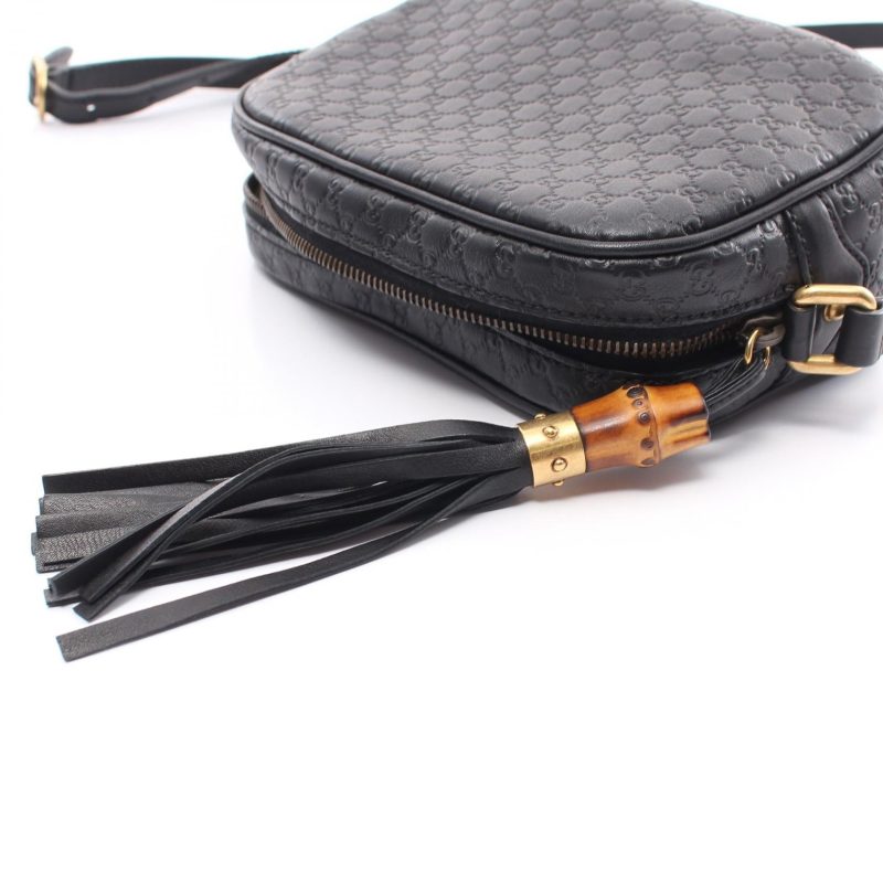 Gucci Leather Microguccissima Bamboo Shoulder Bag - Barde - Image 5