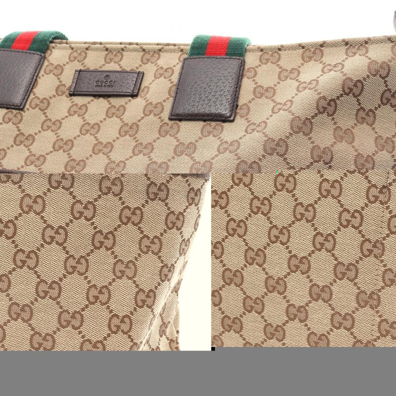 Gucci Canvas Leather GG Webbing Tote Bag 155524 - Barde - Image 7