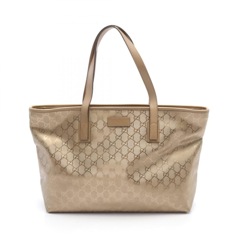 Gucci GG Imprime Tote Bag PVC Canvas Leather - Barde