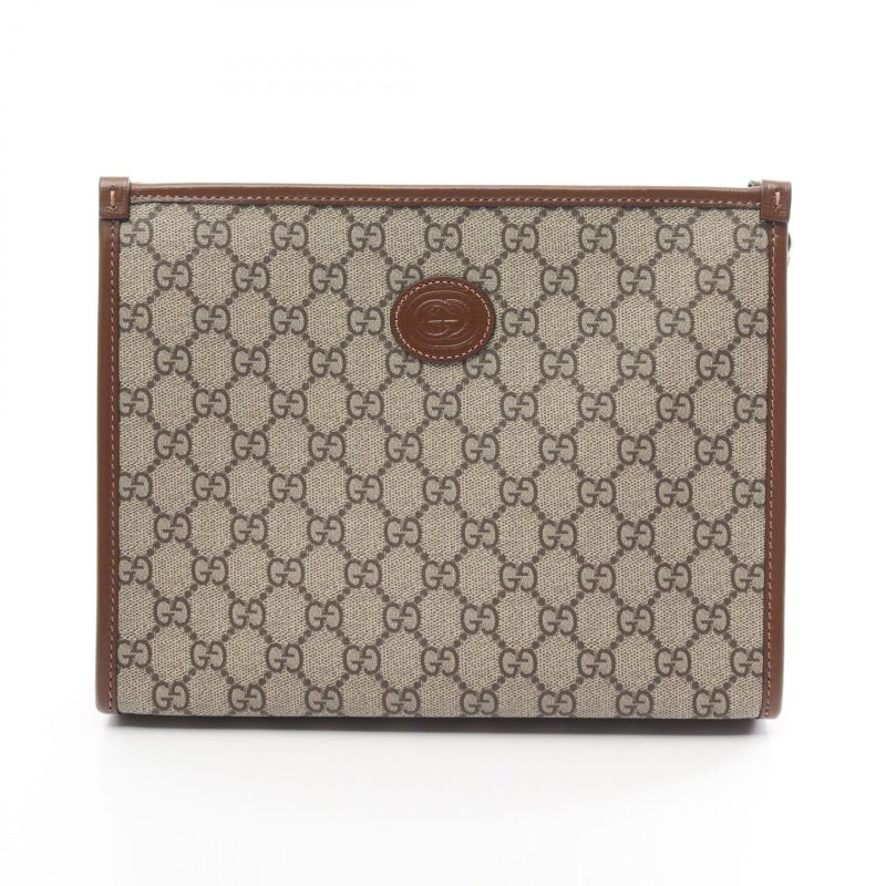 Gucci Interlocking G GG Supreme Clutch Bag - Barde