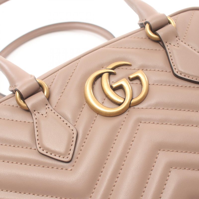 Gucci GG Marmont Small Top Handle Bag Pink - Barde - Image 5