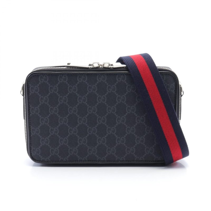 Gucci GG Supreme Shoulder Bag PVC Coated Canvas Leather - Barde