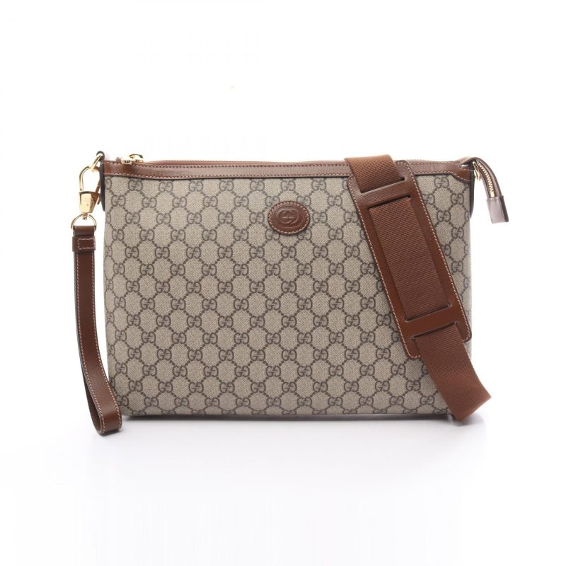 Gucci GG Supreme Shoulder Bag PVC Leather - Barde