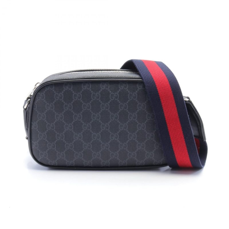 Gucci GG Supreme Shoulder Bag PVC Canvas Leather - Barde