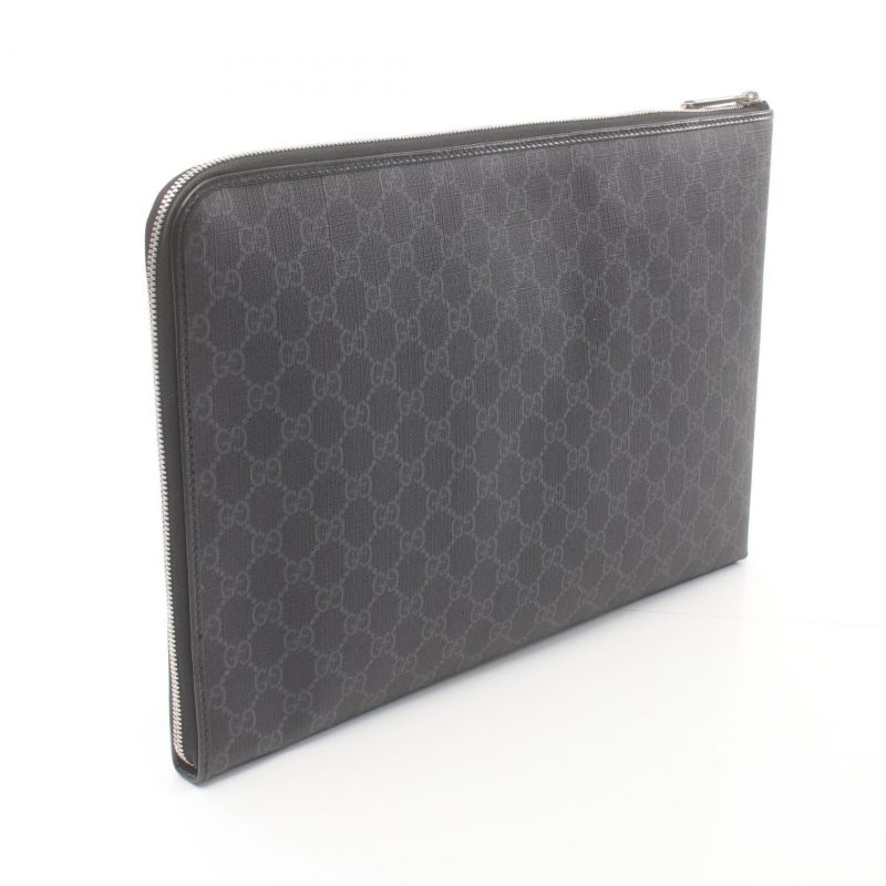 Gucci GG Supreme Document Clutch Bag Black - Barde - Image 2