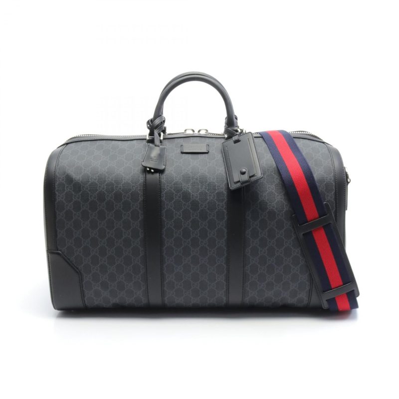 Gucci GG Supreme Boston Bag Leather Black - Barde