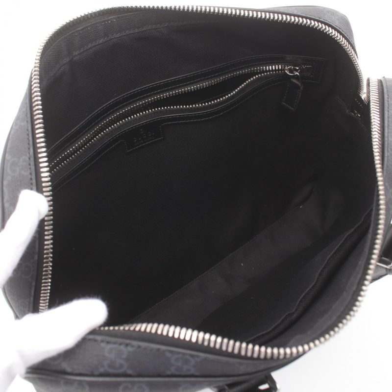 Gucci GG Supreme Briefcase Leather Black - Barde - Image 3