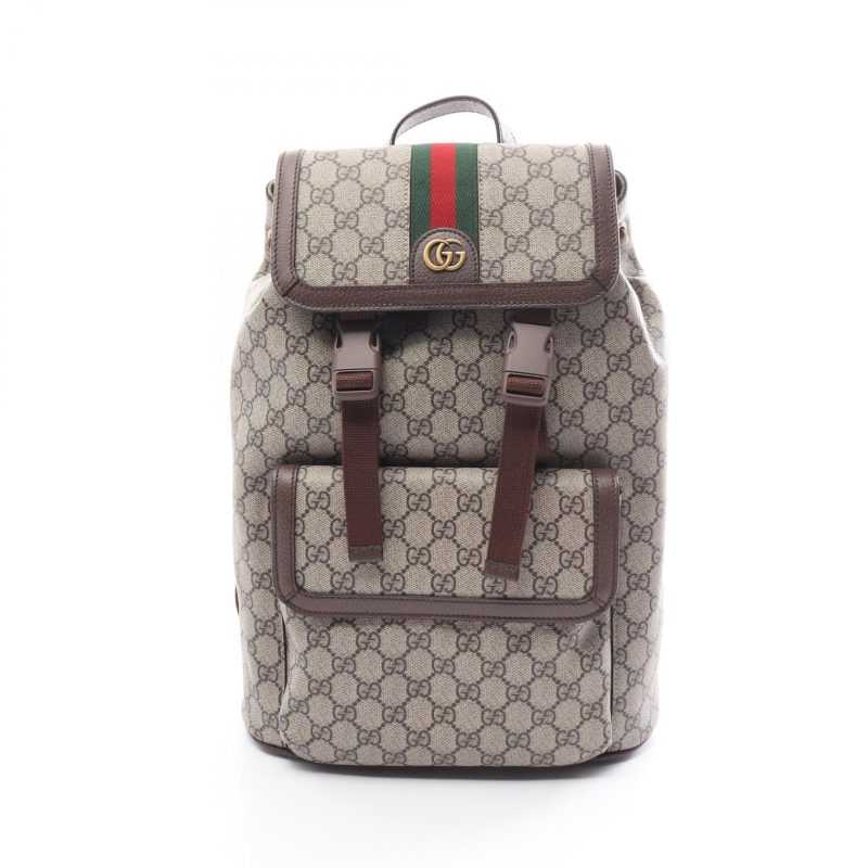 Gucci Ophidia GG Supreme Backpack PVC Canvas Leather - Barde