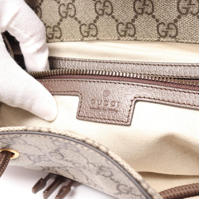 Gucci Ophidia GG Supreme Backpack PVC Canvas Leather - Barde - Image 4
