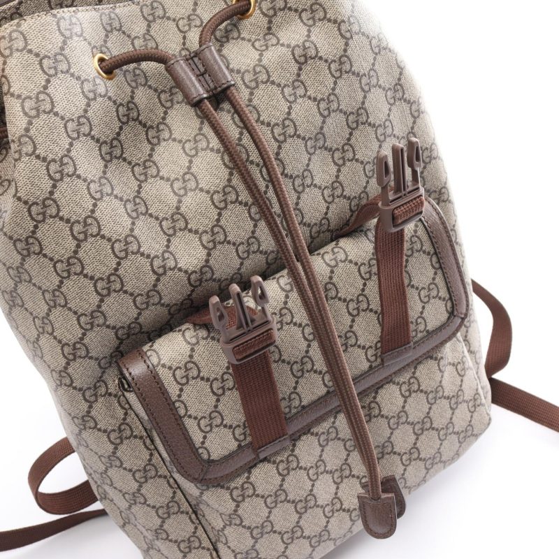 Gucci Ophidia GG Supreme Backpack PVC Canvas Leather - Barde - Image 5
