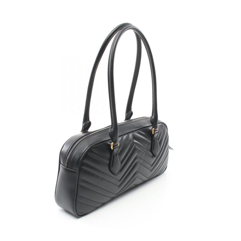 Gucci Leather GG Marmont Medium Top Handle Tote - Barde - Image 2