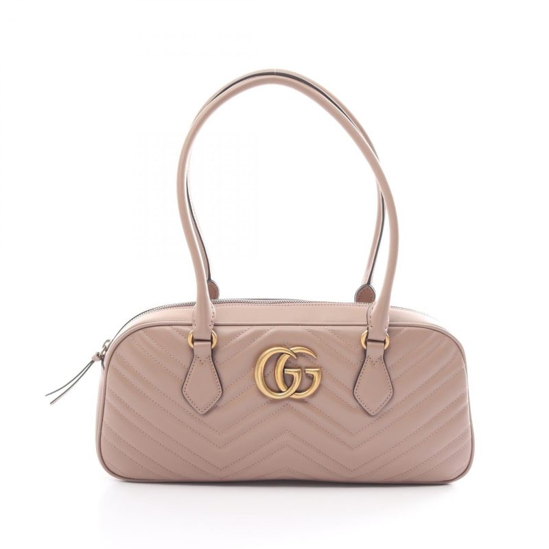 Gucci Leather GG Marmont Medium Top Handle Tote - Barde