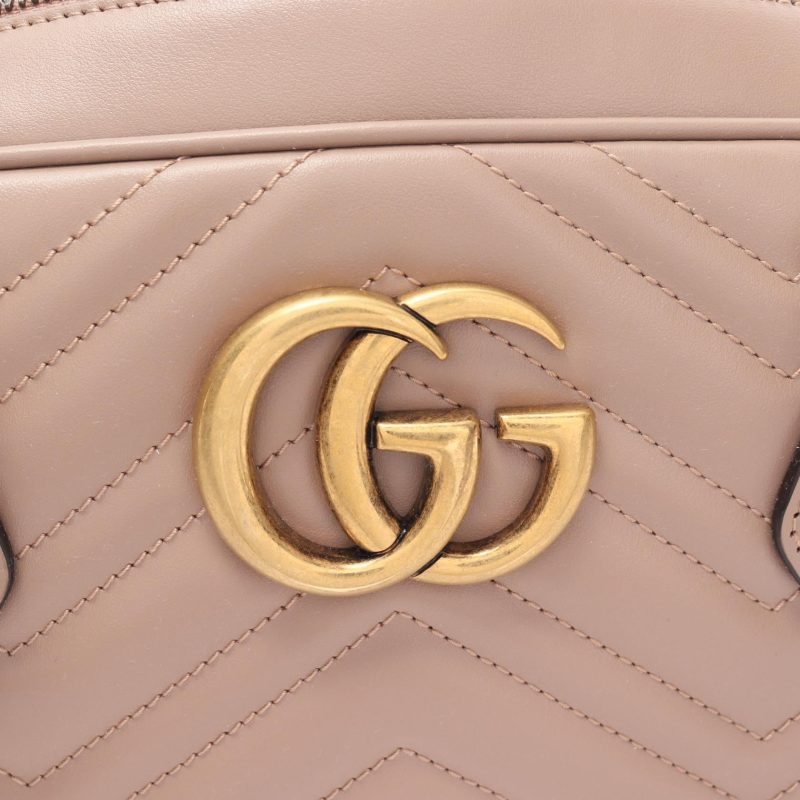 Gucci Leather GG Marmont Medium Top Handle Tote - Barde - Image 7